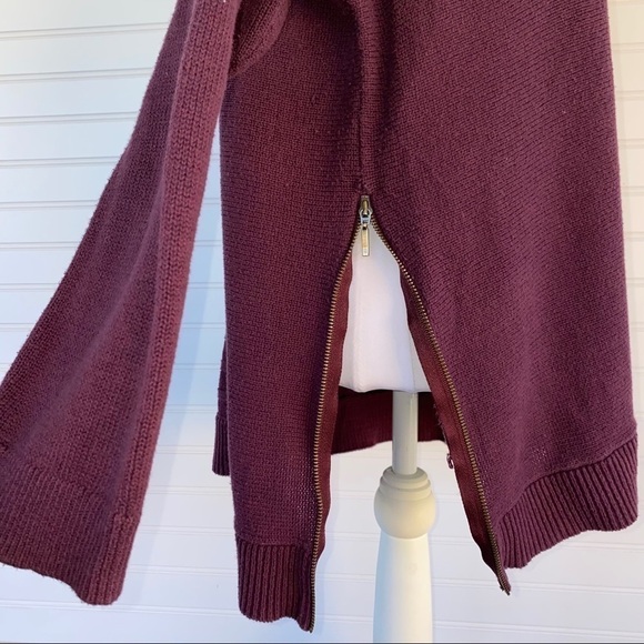 Lane Bryant Burgundy Side zipper sweater 14/16 - Picture 5 of 11